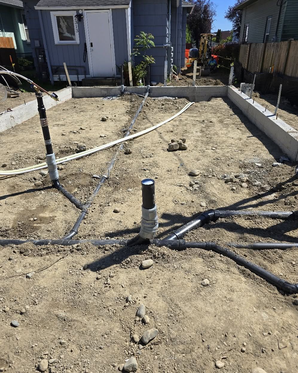 Underground drain and sewer rough-in