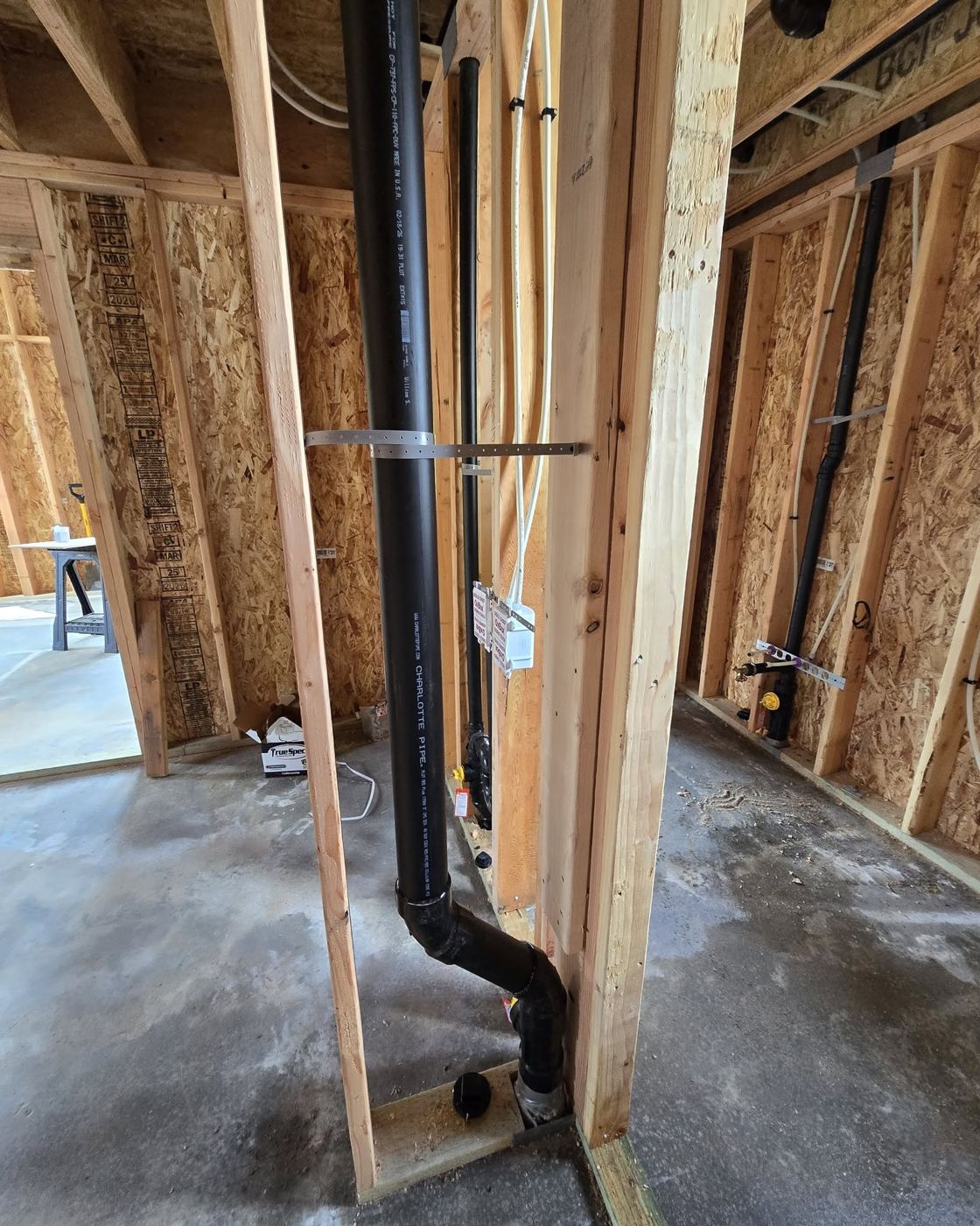 New construction rough-in, Lake Stevens