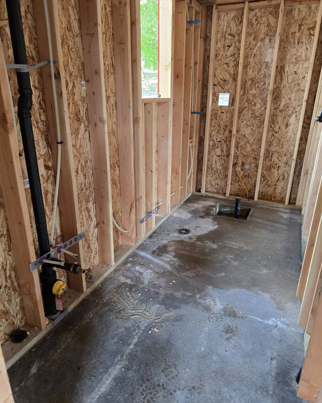 Drain, waste and vent rough-in, Lake Stevens